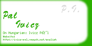 pal ivicz business card